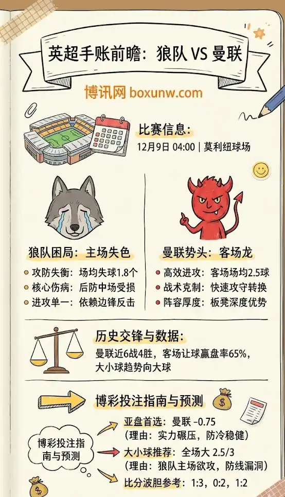 狼队vs曼联-英超博彩预测，赔率分析，投注指南