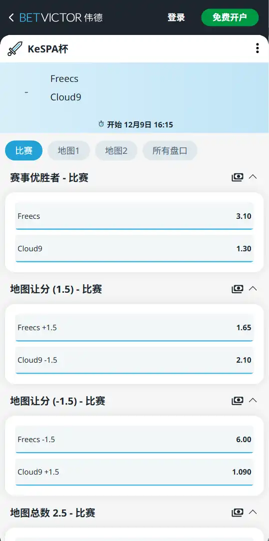 英雄联盟KeSPA杯 - DNF vs C9赔率和盘口信息-伟德(betvictor)提供