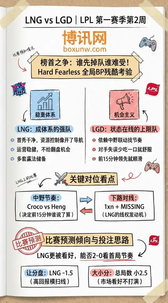 LNG对战LGD | LPL第一赛季第2周 | 前瞻分析、赔率走势、投注技巧