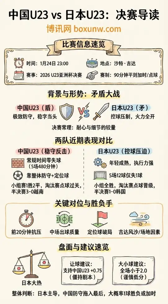 中国vs日本 | U23亚洲杯决赛 | 赔率走势、背景与形势、投注指南