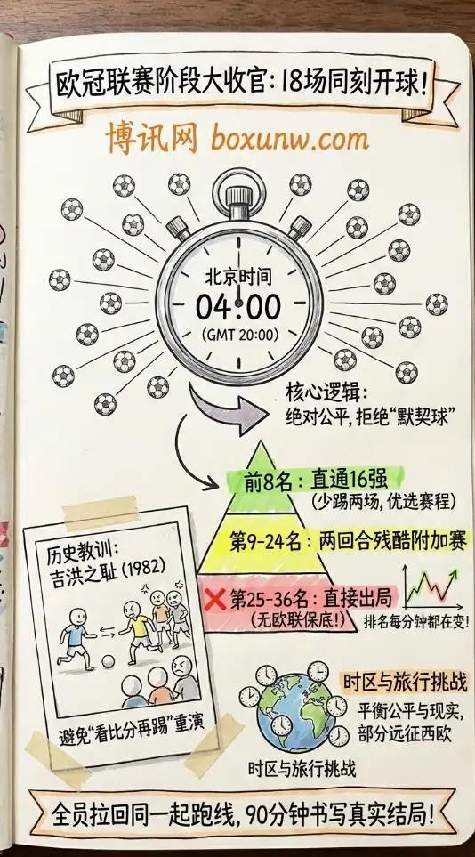 欧冠联赛阶段收官 | 欧冠18场同时开球 | 同步开球背后的公平逻辑